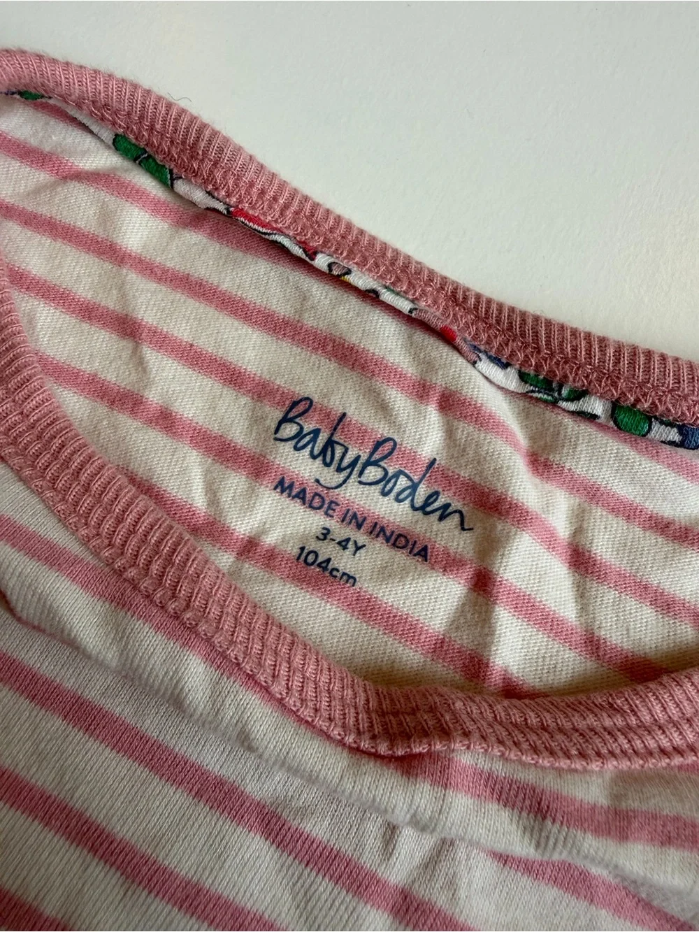Baby Boden Pink Striped Set with Hedgehog Appliques